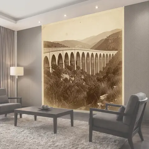 Фотообои Арочный виадук в долине