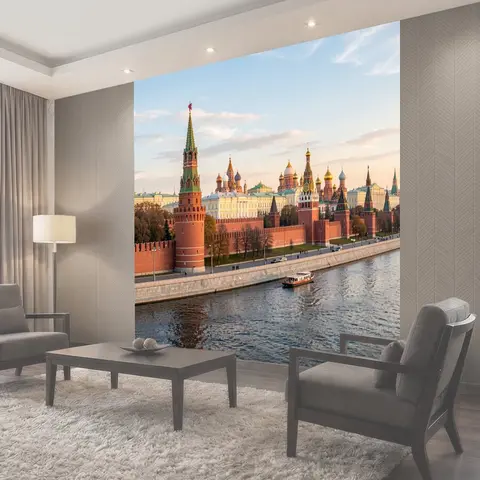 Фотообои Московский Кремль у реки