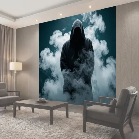 Фотообои Таинственная фигура в капюшоне