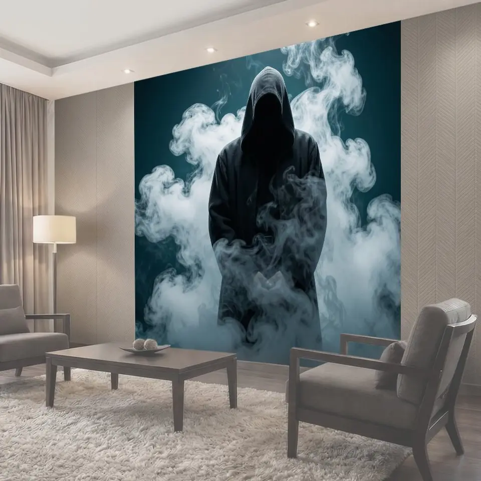 Фотообои Таинственная фигура в капюшоне