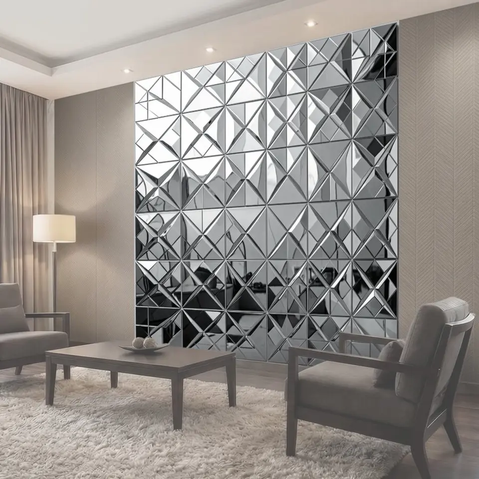 Фотообои Геометрический 3D паттерн из пирамид
