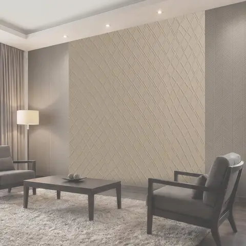 Фотообои Бежевый геометрический 3D-узор