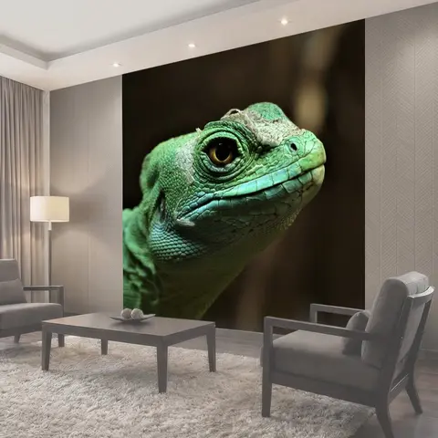 Фотообои Ящерица, рептилия, зеленый