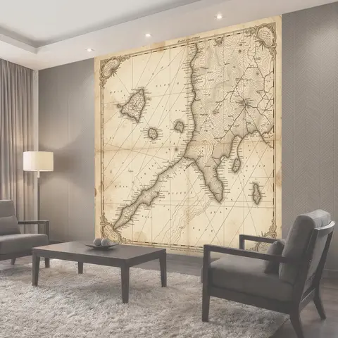 Фотообои Античная морская карта островов