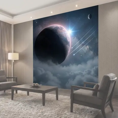 Фотообои Космический пейзаж с планетой