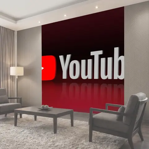 Фотообои Youtube, логотип