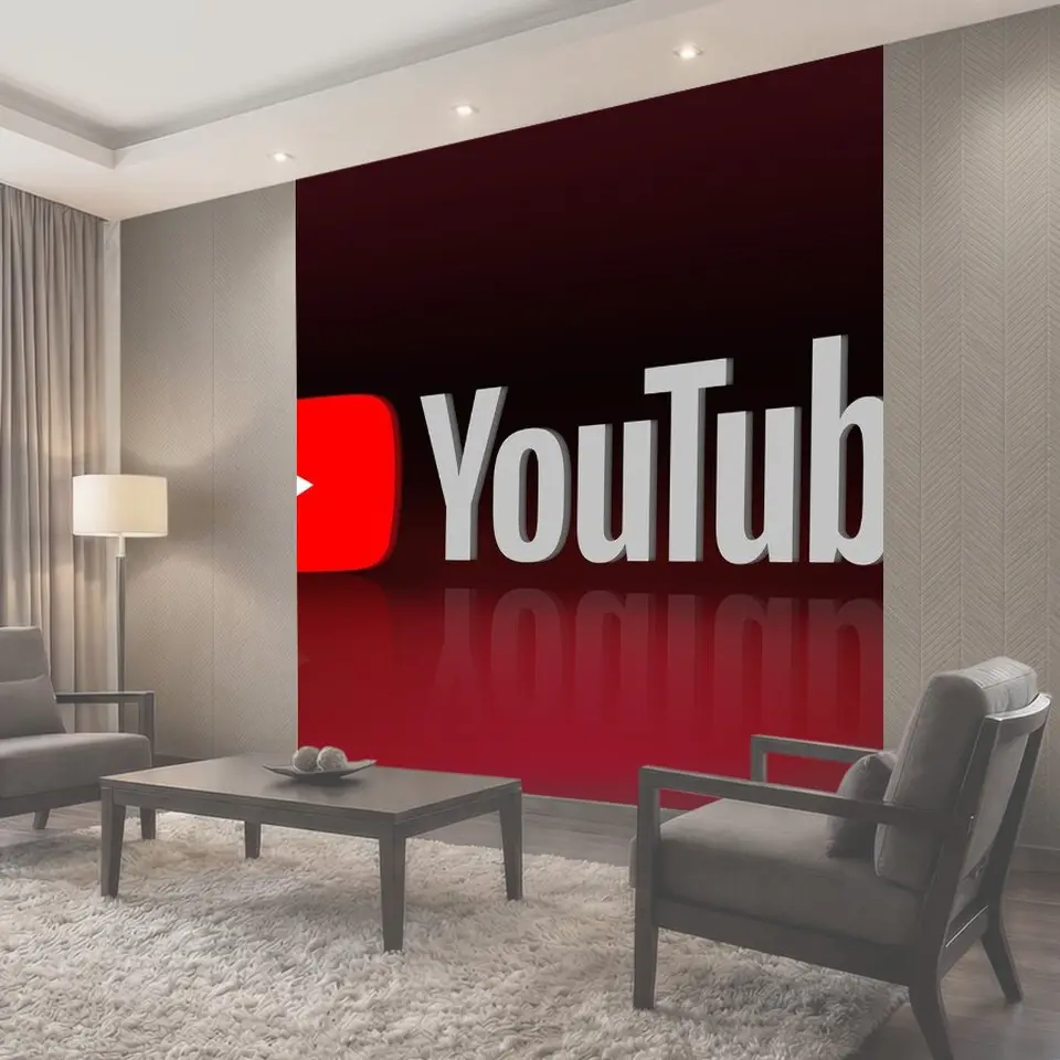 Фотообои Youtube, логотип