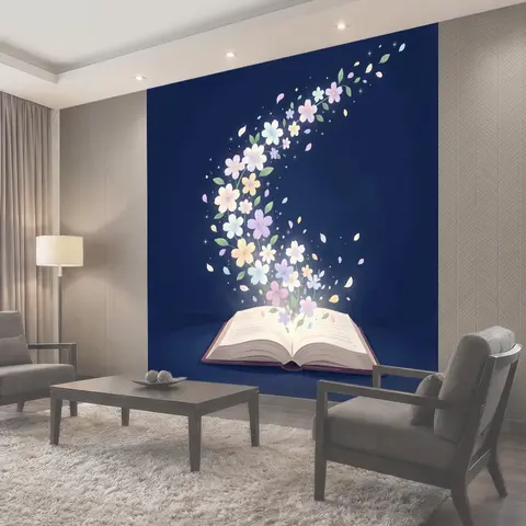 Фотообои Волшебные цветы из книги