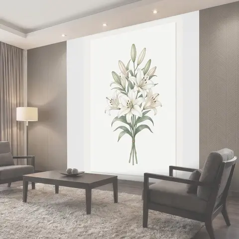 Фотообои Букет белых лилий