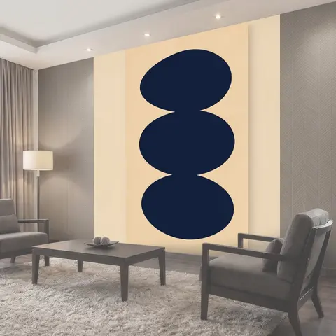 Фотообои Абстрактная композиция из овальных форм