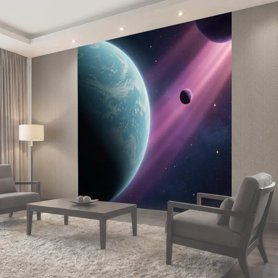 Фотообои Космический пейзаж с планетами