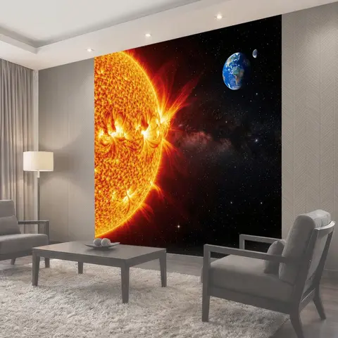 Фотообои Солнце, Земля и космос
