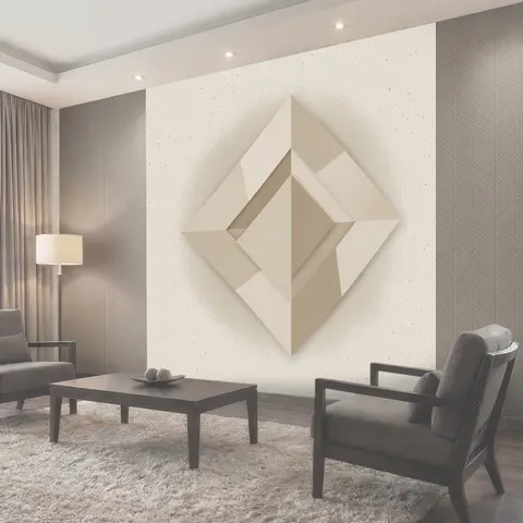Фотообои Абстрактный ромб с 3D-объемом