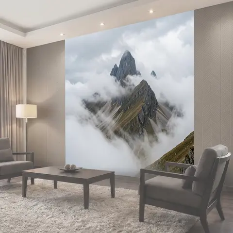 Фотообои Туманные горные вершины