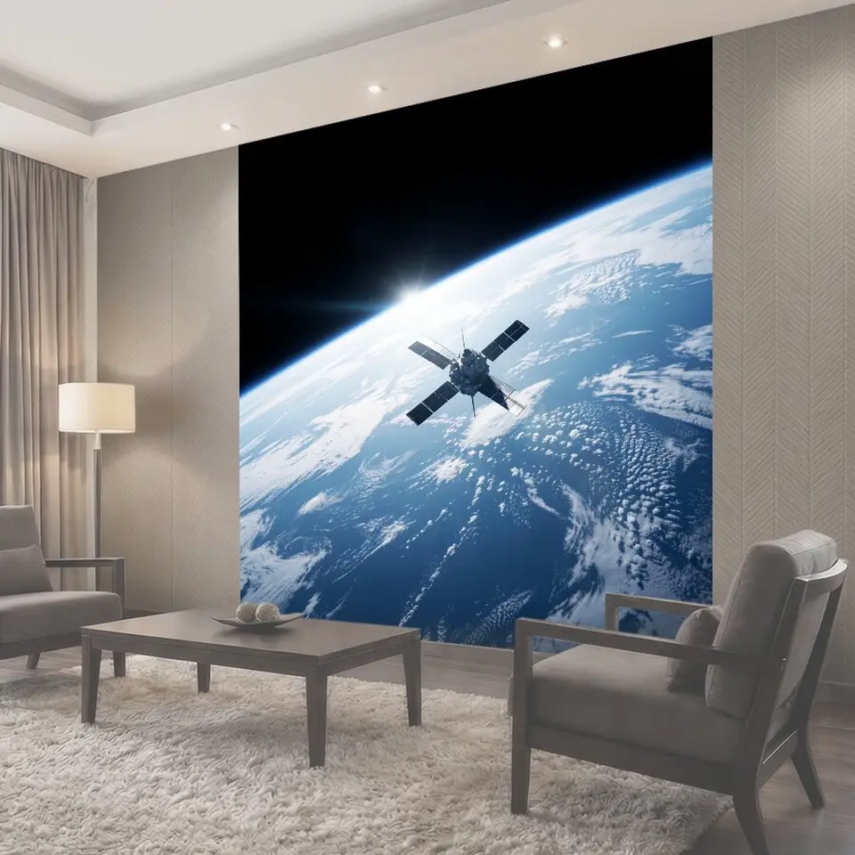 Фотообои Космический спутник над Землей