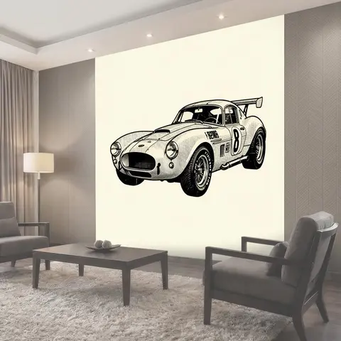 Фотообои Гоночный автомобиль с номером 8