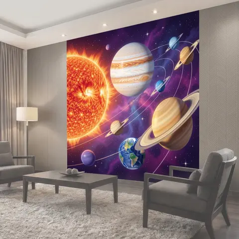 Фотообои Солнечная система с планетами