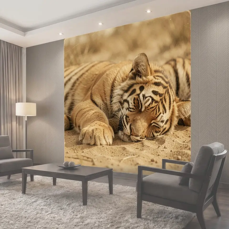 Фотообои Отдыхающий полосатый хищник