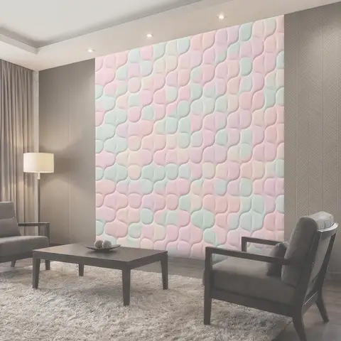 Фотообои Пастельные 3D-камешки-пузыри