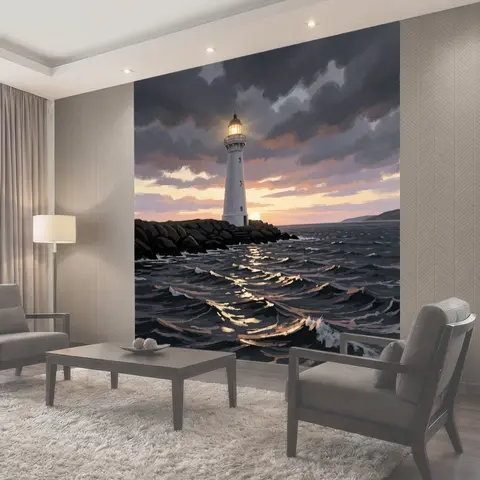 Фотообои Маяк на морском берегу