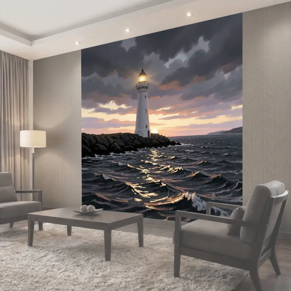 Фотообои Маяк на морском берегу