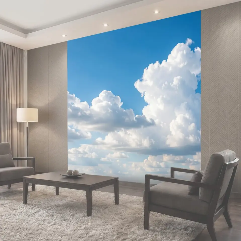Фотообои Небо с белыми облаками
