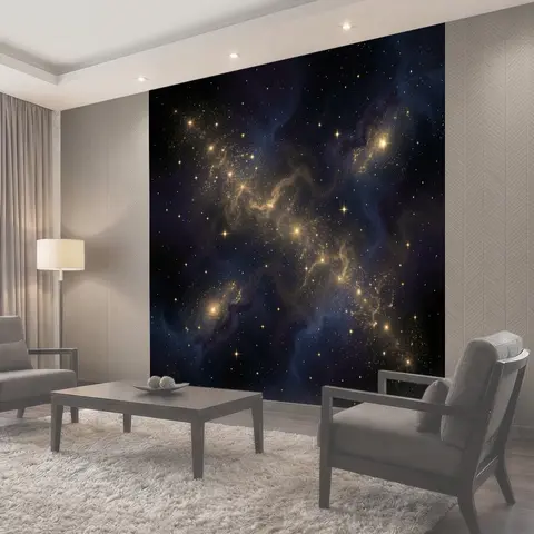 Фотообои Звездная дымка и золотые искры