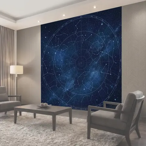 Фотообои Звездная карта с созвездиями