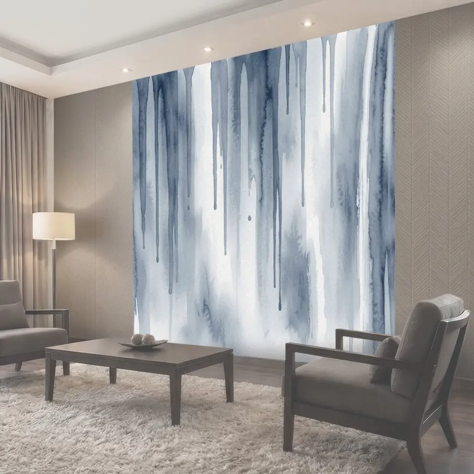 Фотообои Небесные водяные потёки акварель