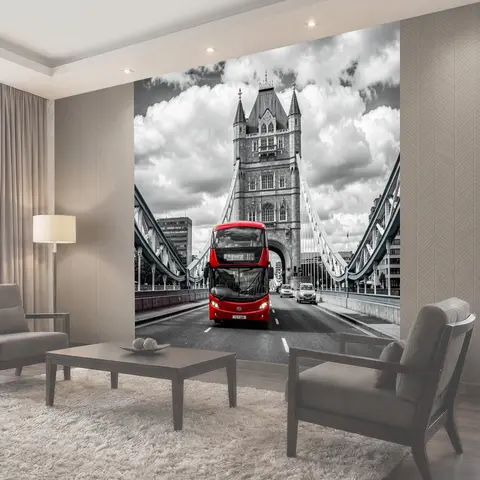 Фотообои Красный автобус у Тауэрского моста