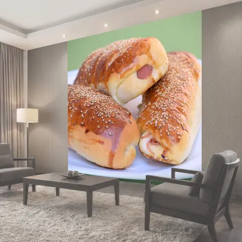 Фотообои Хлеб, роллы, еда