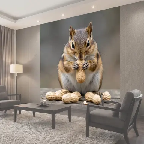 Фотообои Бурундук с арахисом