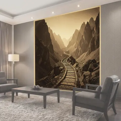 Фотообои Извилистая тропа в горах