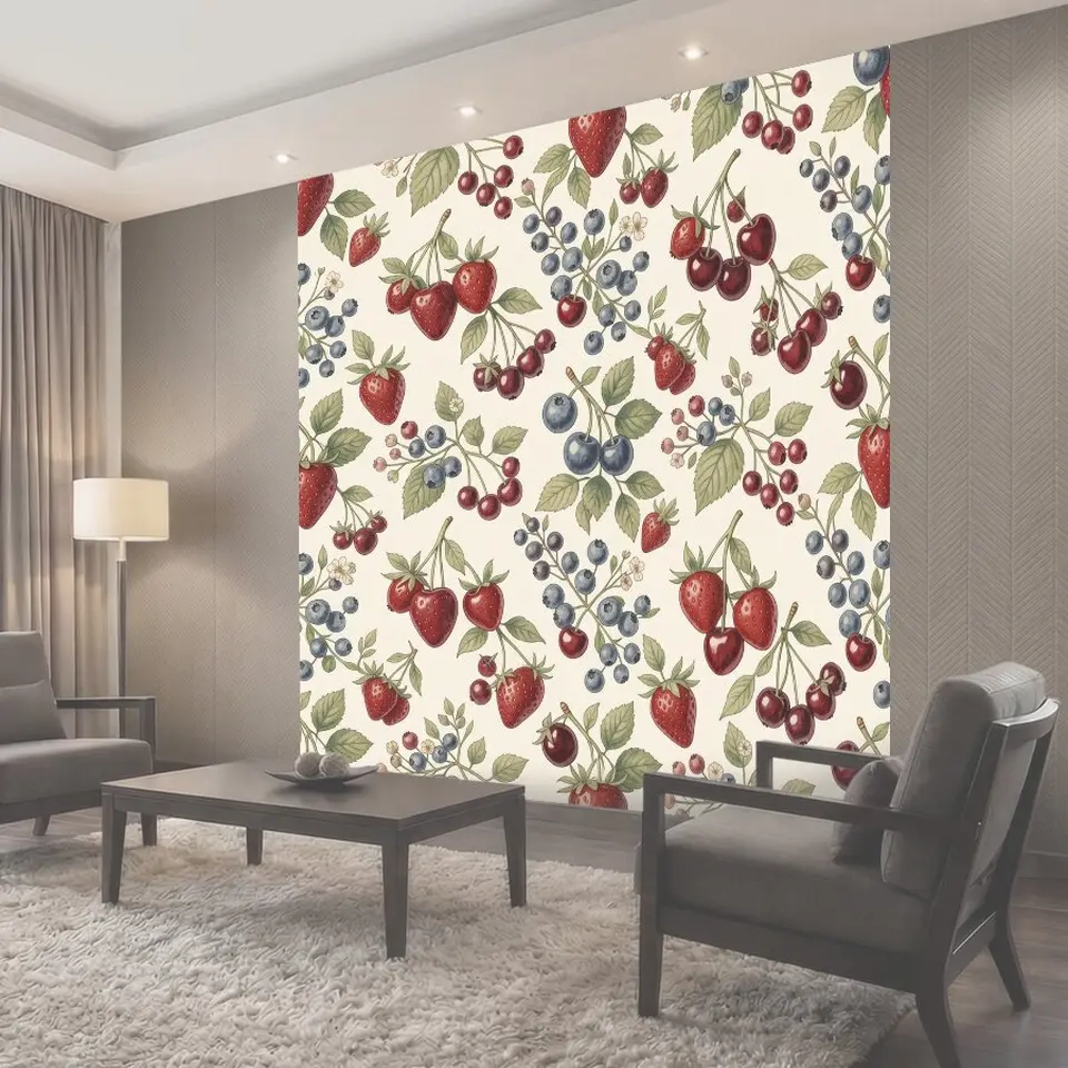Фотообои Лесные ягоды и листва