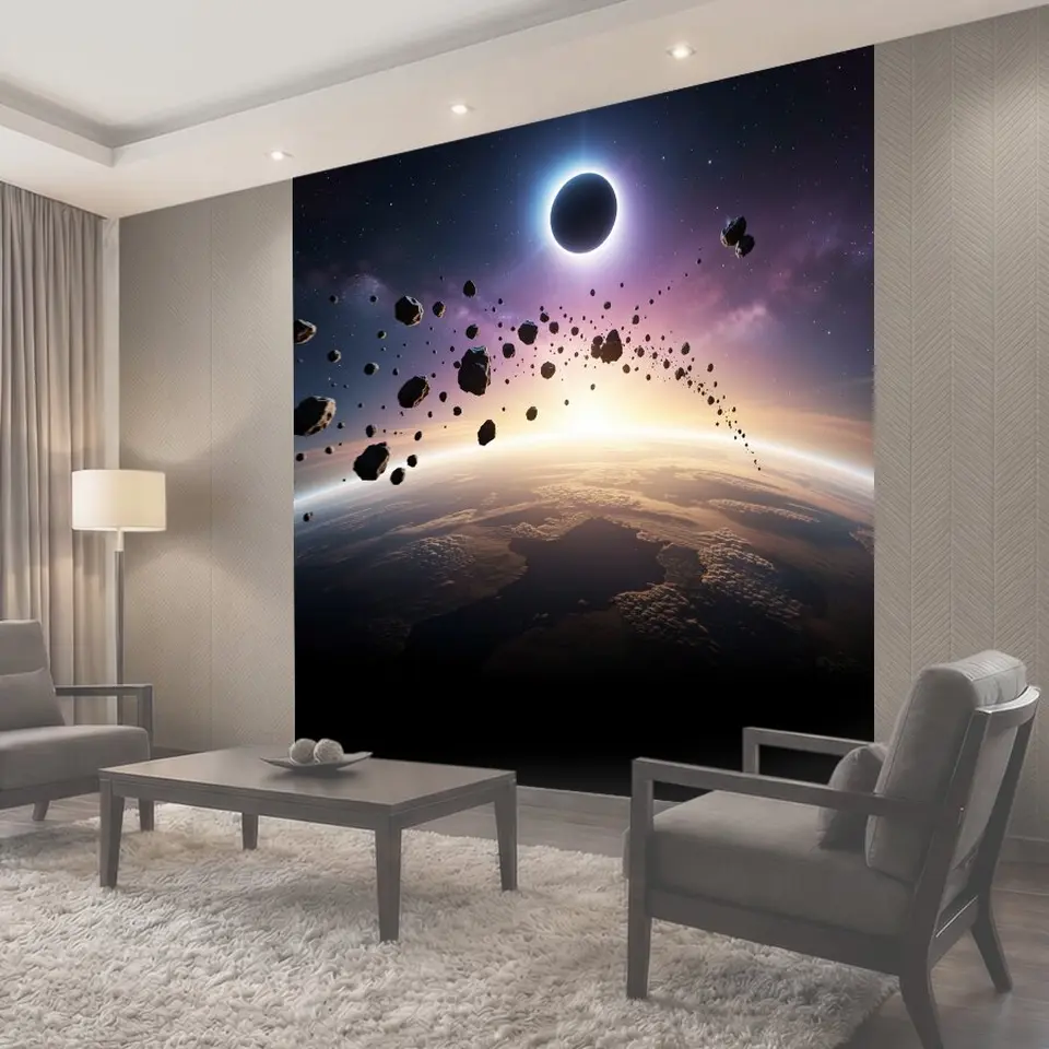 Фотообои Космическое затмение над Землей