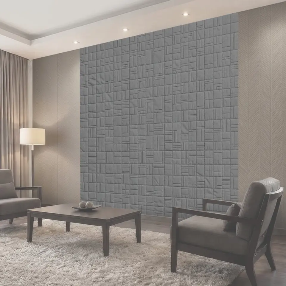 Фотообои Серая 3D-геометрия из блоков
