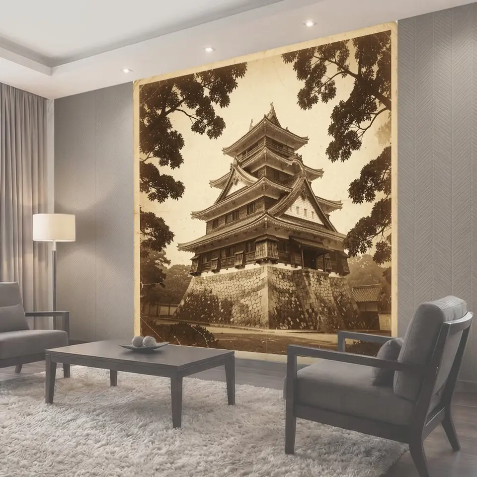Фотообои Старинный японский замок-крепость