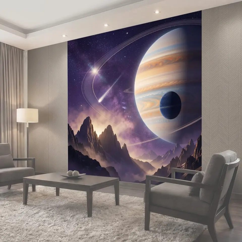 Фотообои Космический пейзаж с гигантской планетой