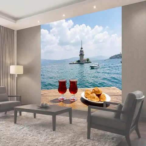 Фотообои Завтрак у морской башни