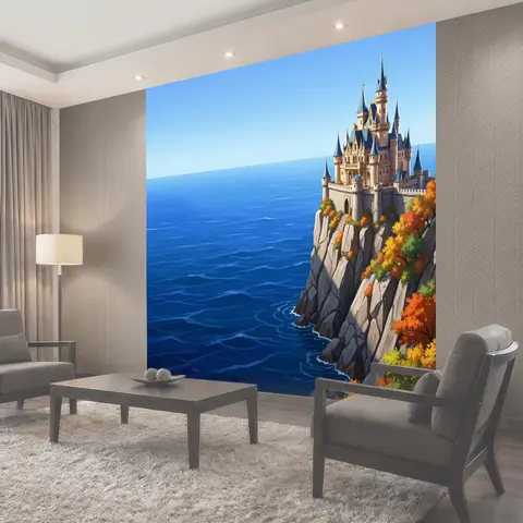 Фотообои Замок на морском утесе