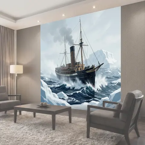 Фотообои Северный пароход в океане