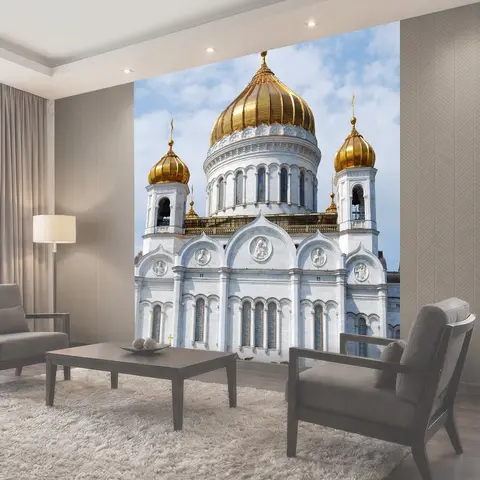 Фотообои Храм Христа Спасителя в Москве, Россия
