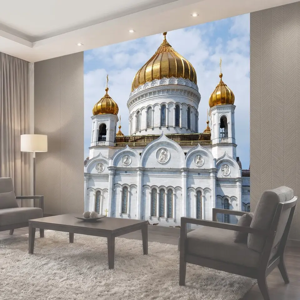 Фотообои Храм Христа Спасителя в Москве, Россия