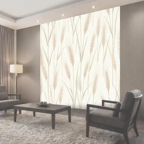 Фотообои Полевая рожь на светлом фоне