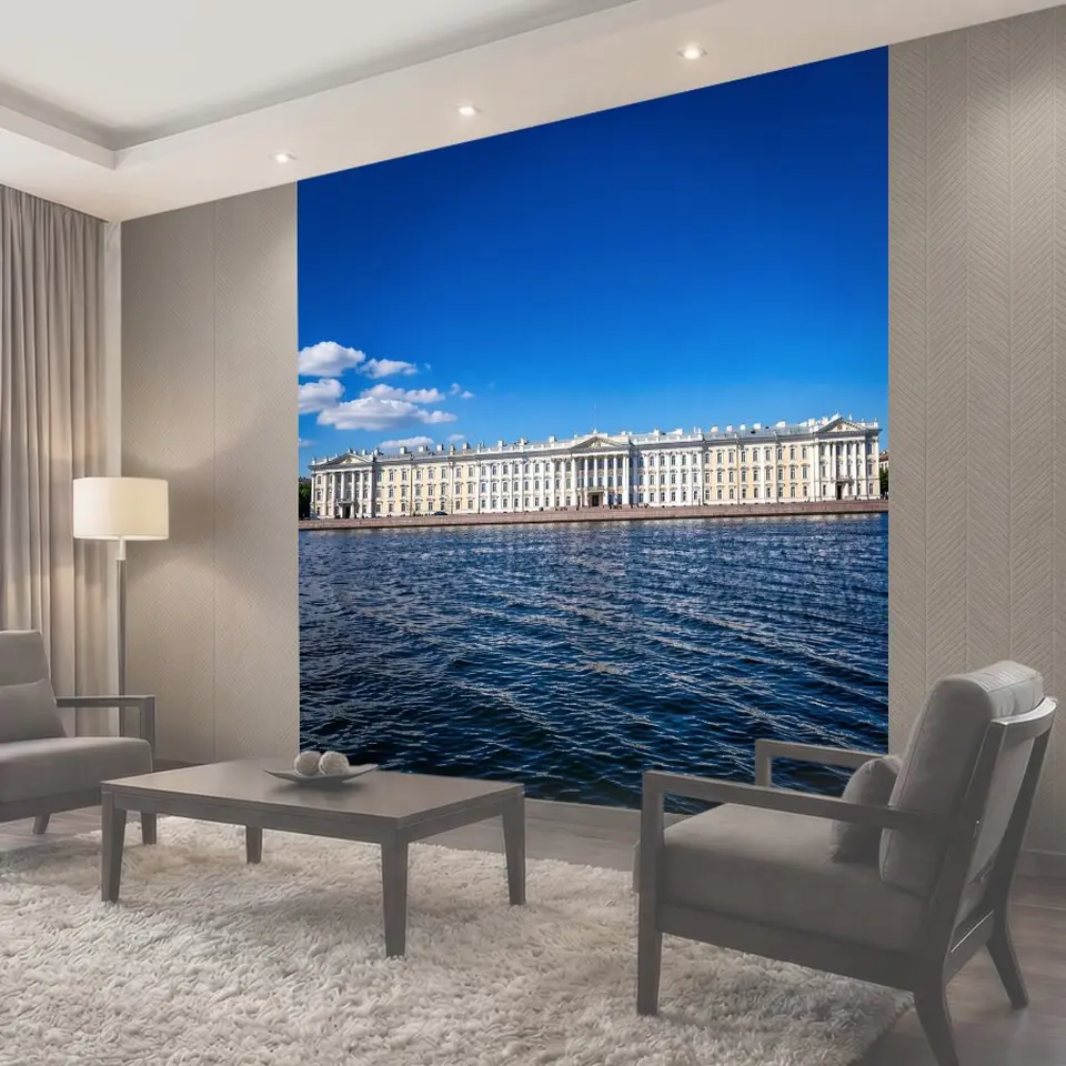 Фотообои Неоклассический фасад у воды