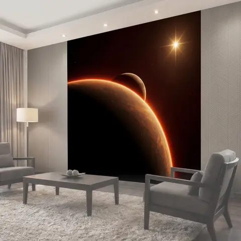Фотообои Планеты в космическом сиянии