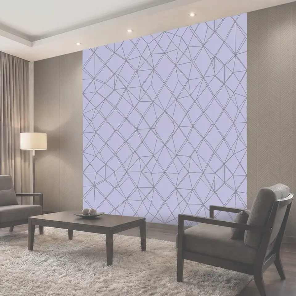Фотообои Лиловый геометрический 3D-узор