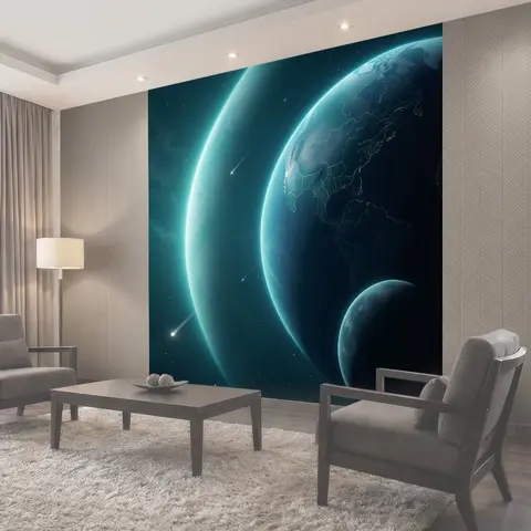 Фотообои Космос с Землей и планетами