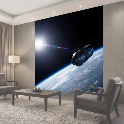 Фотообои Космический корабль над Землей