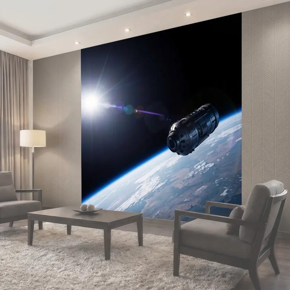 Фотообои Космический корабль над Землей